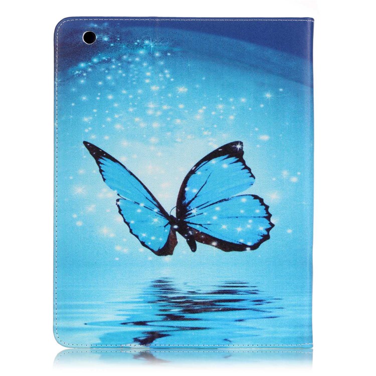 Patterned Leather Wallet Stand Phone Cover for iPad 4/3/2 - Dazzling Butterfly-2