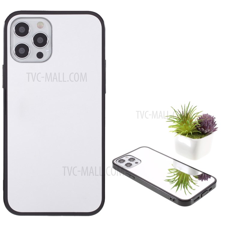 Well-Protected Mirror Effect PC Back Panel + TPU Edges Protective Case for iPhone 12 Pro Max 6.7 inch-1