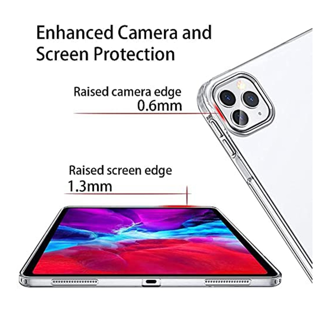 Transparent Soft TPU Protective Phone Back Case Shell for iPad Pro 12.9-inch (2021)-4