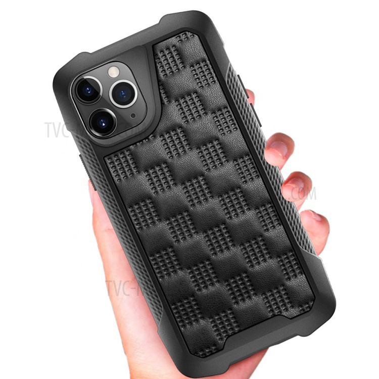 Drop-proof PC + TPU Leather Coated Phone Case Protective Cover for iPhone 11 Pro 5.8 inch - Black-7