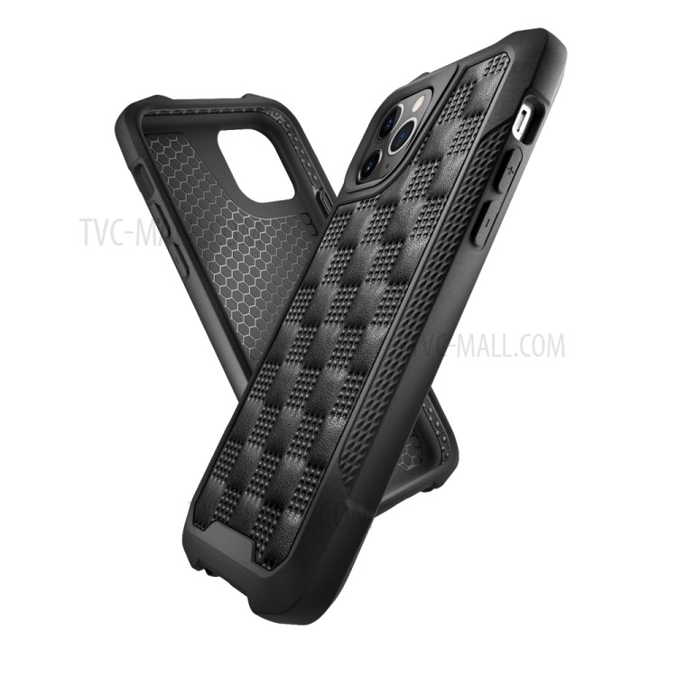 Drop-proof PC + TPU Leather Coated Phone Case Protective Cover for iPhone 11 Pro 5.8 inch - Black-8