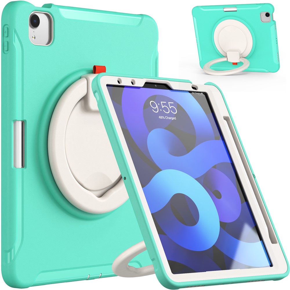 Allround 360 Grad Rotary Kickstand Design Tablet Deckung Für Ipad Air (2020)/luft (2022)/Pro 11-zoll (2021)/(2020)/(2018) - Aqua/weiß-11