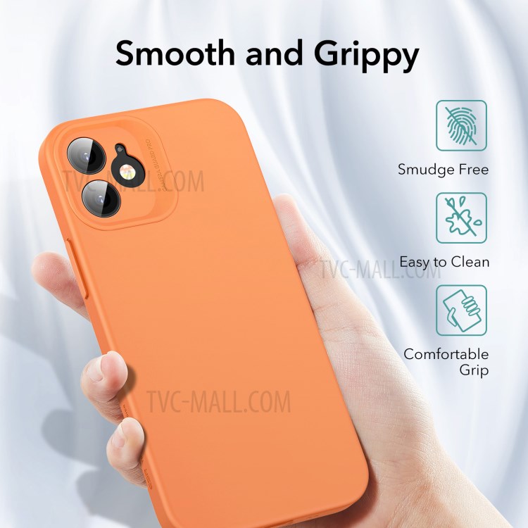 ESR Soft Cloud Case with MagSafe Liquid Silicone Rubber Case Reinforced Drop Protection for iPhone 12 6.1 inch - Bright Yellow-5