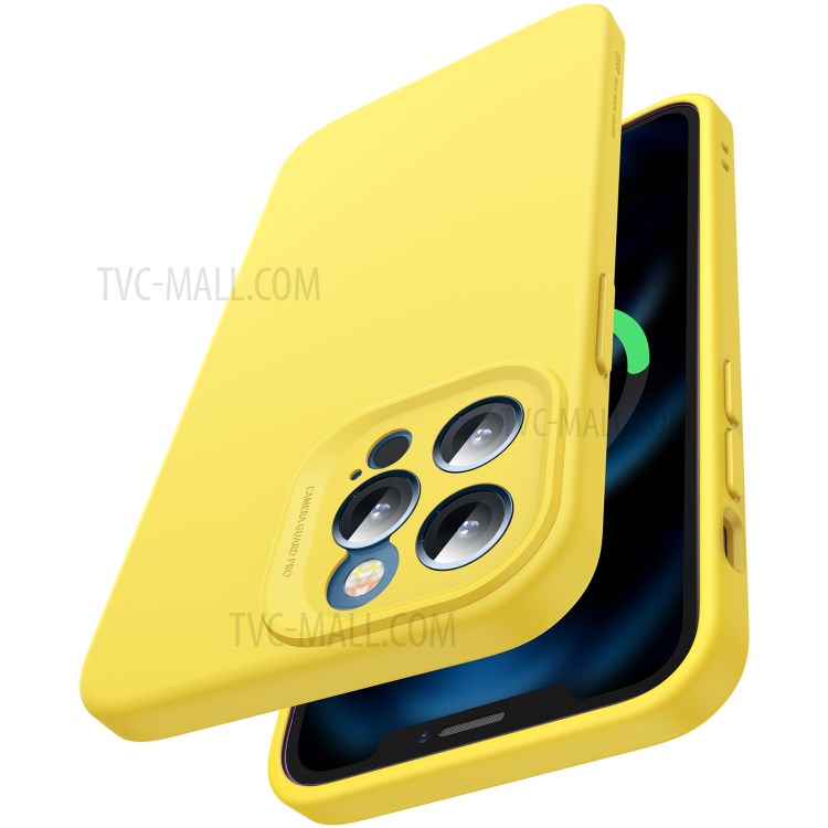 ESR Cloud Soft Case with MagSafe Compatible with iPhone 12 Pro Max 6.7 inch Liquid Silicone Case with Camera and Screen Protection - Bright Yellow-2
