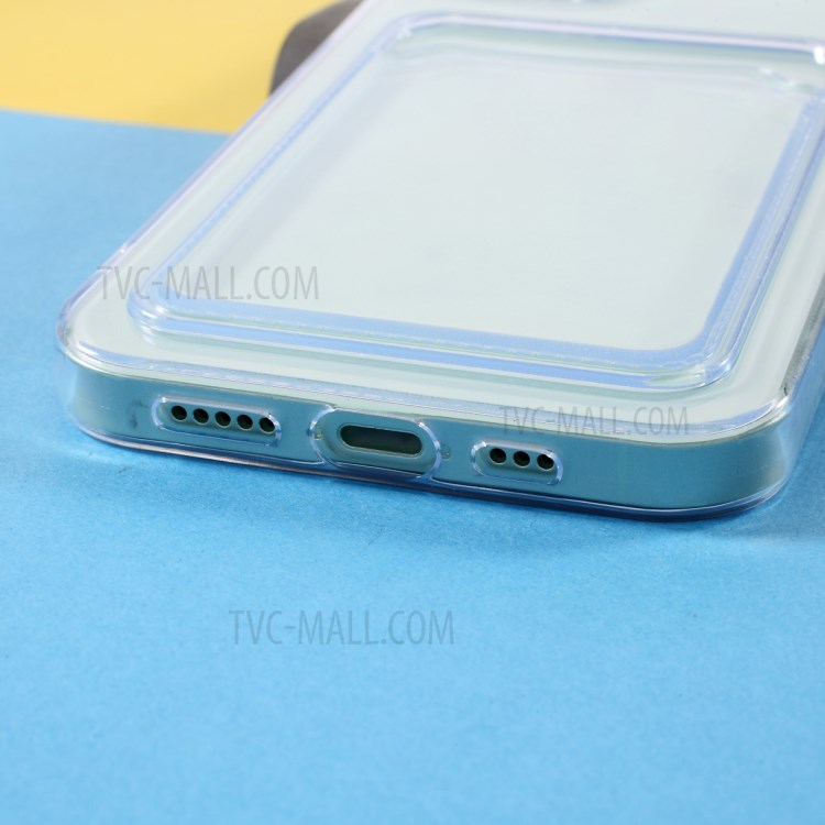 Card Slot Design Transparent Flexible TPU Phone Case Protector for iPhone 12 6.1 inch-6