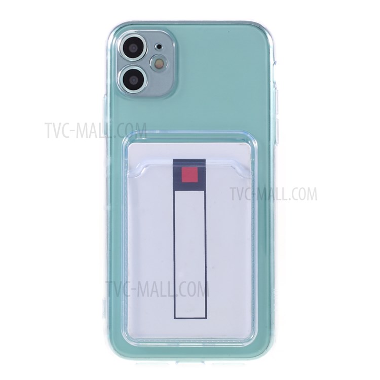 Transparent Anti Scratch Soft TPU Phone Case with Card Slot for iPhone 11 6.1 inch-2