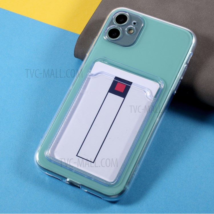 Transparent Anti Scratch Soft TPU Phone Case with Card Slot for iPhone 11 6.1 inch-3