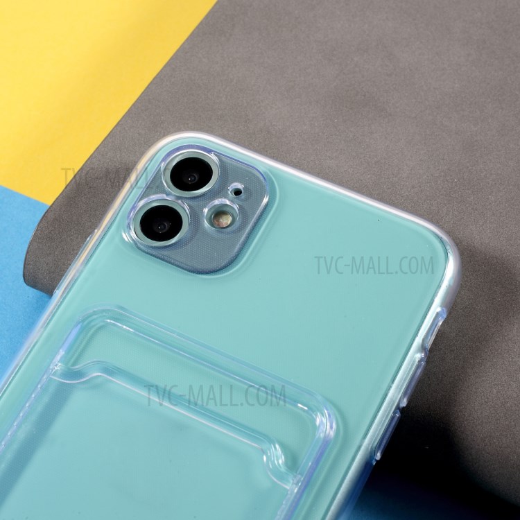 Transparent Anti Scratch Soft TPU Phone Case with Card Slot for iPhone 11 6.1 inch-4