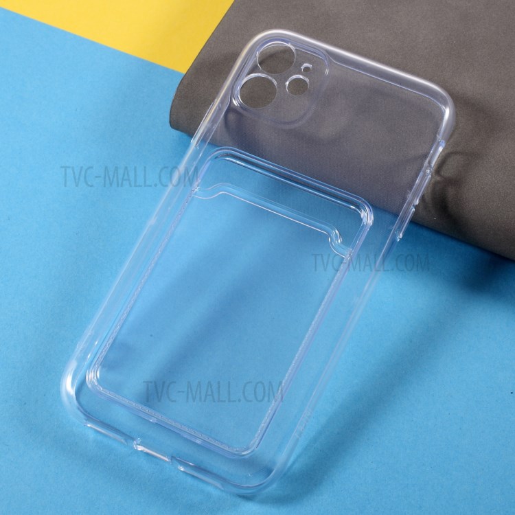 Transparent Anti Scratch Soft TPU Phone Case with Card Slot for iPhone 11 6.1 inch-7