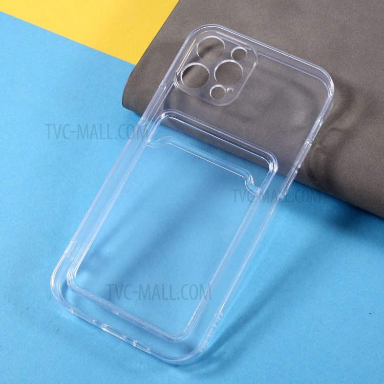 Soft TPU Card Slot Design Phone Case Cover Protector for iPhone 12 Pro Max 6.7 inch-5