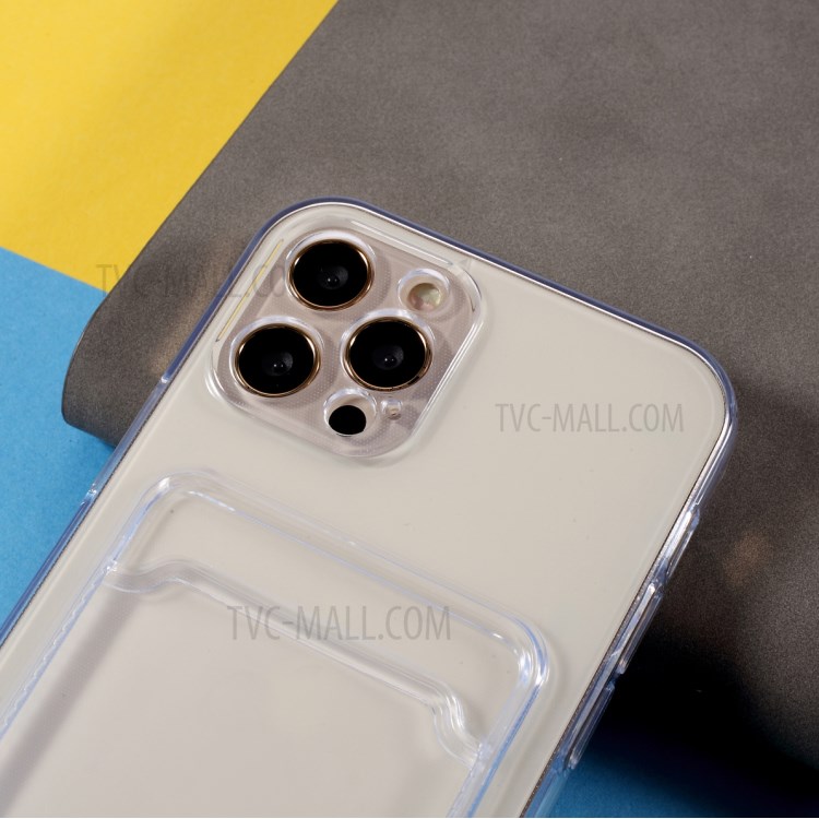 Soft TPU Card Slot Design Phone Case Cover Protector for iPhone 12 Pro Max 6.7 inch-8