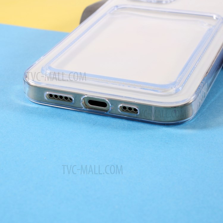 Soft TPU Card Slot Design Phone Case Cover Protector for iPhone 12 Pro Max 6.7 inch-9