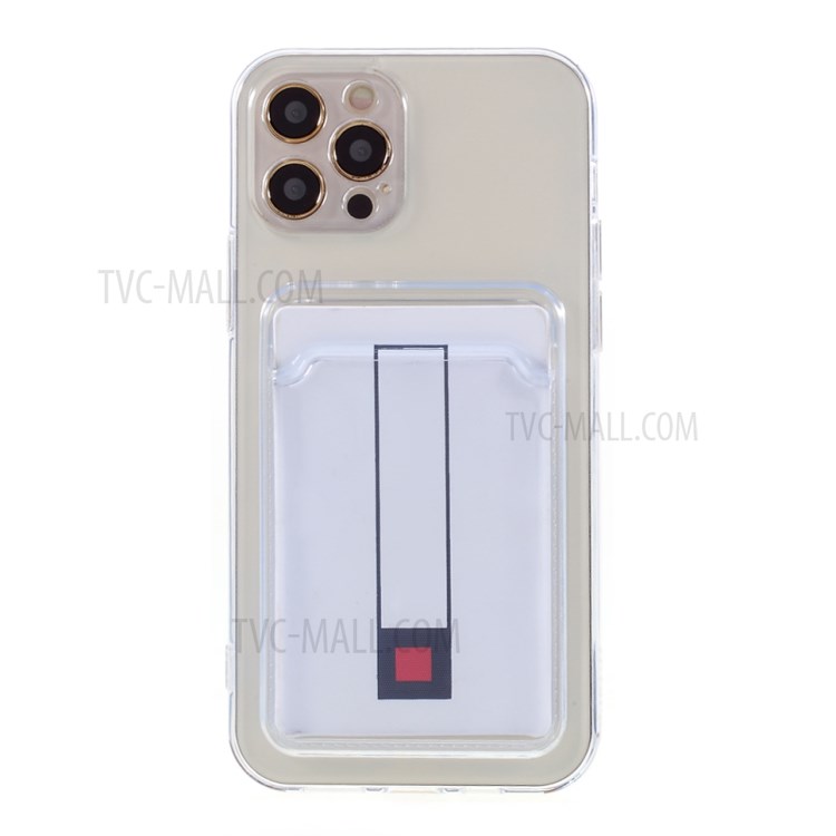 Soft TPU Phone Case Transparent Protective Cover with Card Slot for iPhone 12 Pro 6.1 inch-2