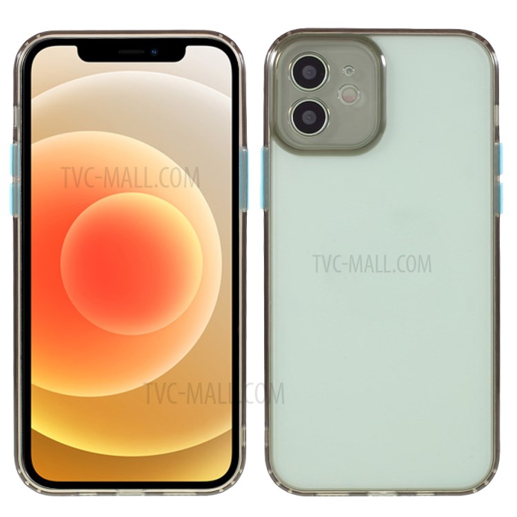 Well-Protected Precise Cutout Acrylic + TPU Hybrid Case Cell Phone Shell for iPhone 12 6.1 inch - Black-1