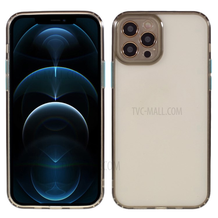 Anti Scratch Precise Cutout Soft TPU + Acrylic Hybrid Phone Case for iPhone 12 Pro Max 6.7 inch - Black-1