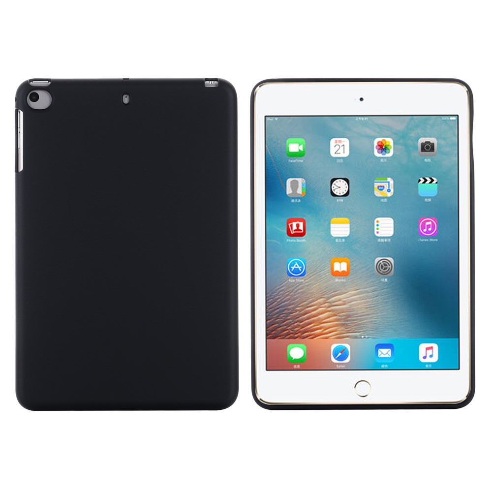Liquid Silicone Soft Tablet Case Protective Shell for iPad mini (2019) 7.9 inch/4/3/2/1 - Black-2