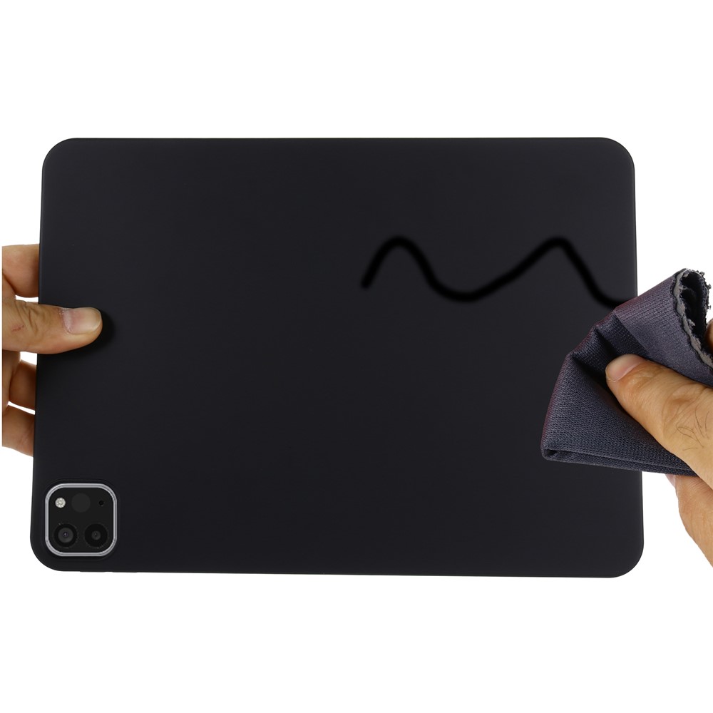 Solid Color Liquid Silicone Tablet Case Cover for iPad Pro 11-inch (2021)/(2020)/(2018) - Black-7