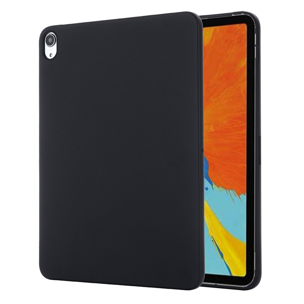 Liquid Silicone Smart Tablet Cover Shell for iPad Air (2020) - Black-1