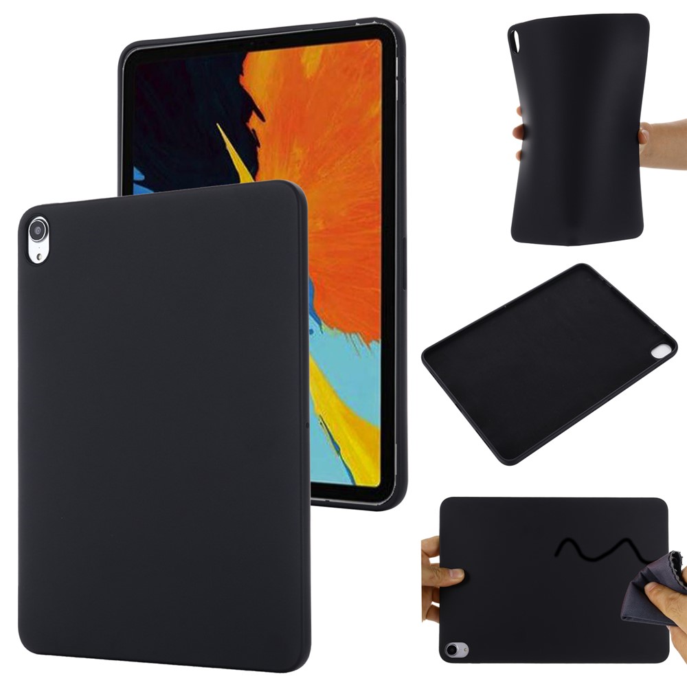 Liquid Silicone Smart Tablet Cover Shell for iPad Air (2020) - Black-9