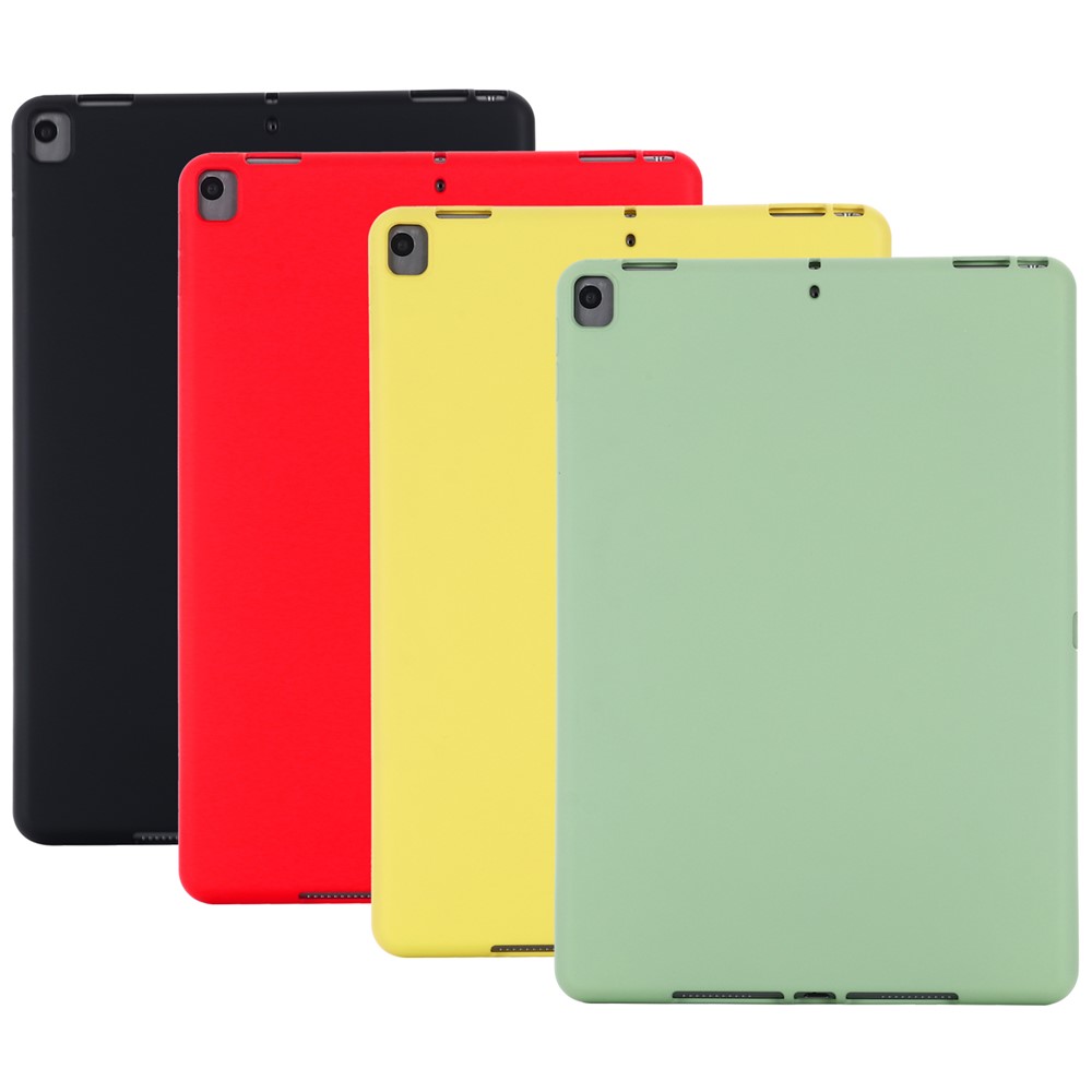 Liquid Silicone Gel Rubber Shockproof Slim Shell Full Body Protection Cover for iPad 10.2 (2020) / (2019) - Black-11