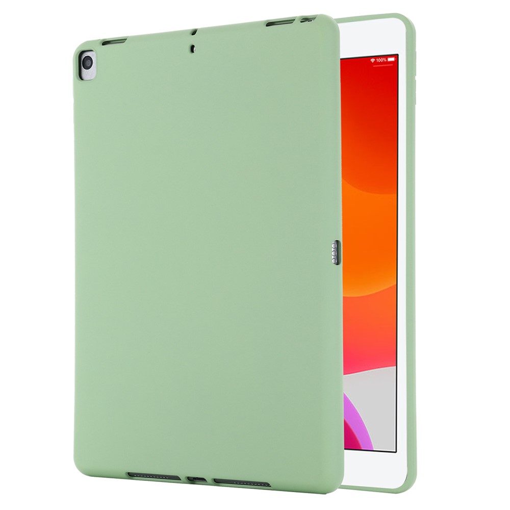 Liquid Silicone Gel Rubber Shockproof Slim Shell Full Body Protection Cover for iPad 10.2 (2020)/ (2021) / (2019) - Green