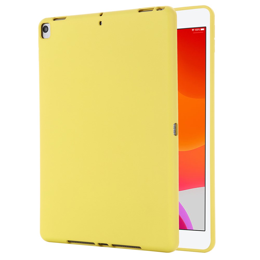 Liquid Silicone Gel Rubber Shockproof Slim Shell Full Body Protection Cover for iPad 10.2 (2020)/ (2021) / (2019) - Yellow