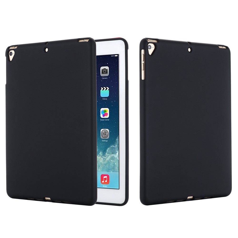 Full Body Slim Soft Liquid Silicone Shockproof Protective Case for iPad 9.7-inch (2018) / (2017) / iPad 5 / iPad 6 - Black-3