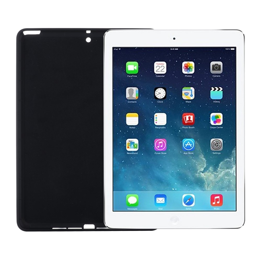 Full Body Slim Soft Liquid Silicone Shockproof Protective Case for iPad 9.7-inch (2018) / (2017) / iPad 5 / iPad 6 - Black-5