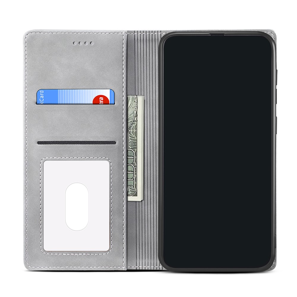 GUSSIM Secure Closing Magnet Shell Skin Feel Protective Cover Case for iPhone 12 Pro Max - Grey-4