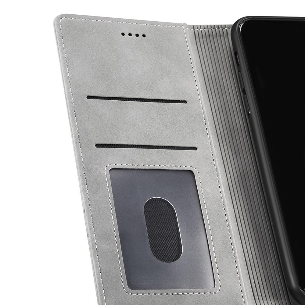 GUSSIM Secure Closing Magnet Shell Skin Feel Protective Cover Case for iPhone 12 Pro Max - Grey-5