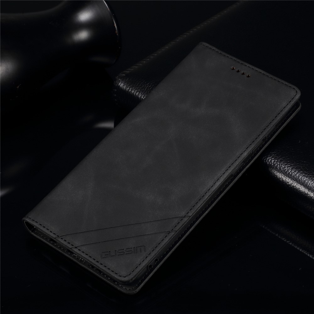 GUSSIM Secure Closing Magnet Shell Skin Feel Protective Cover Case for iPhone 12 Pro Max - Black-5