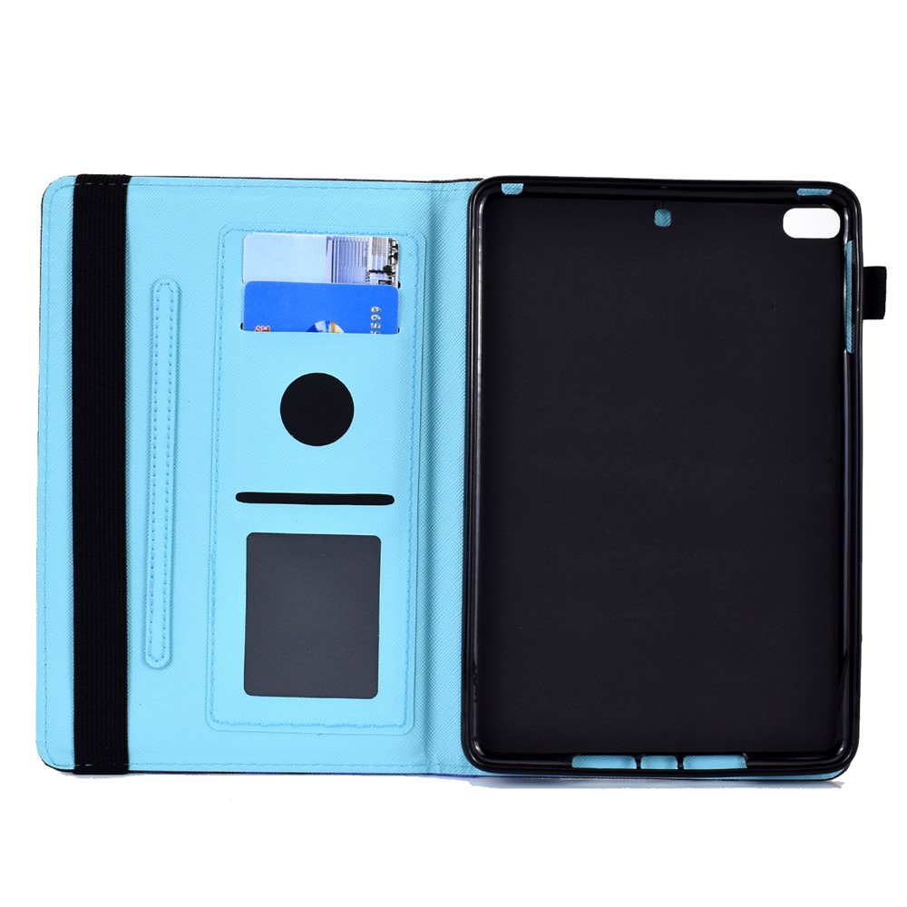 Slim Pattern Printing Elastic Band Closure Adjustable Multi-Angle Viewing Protective Stand PU Leather for iPad mini (2019) 7.9 inch / iPad mini 4 / 3 / 2 / iPad Mini - Butterfly Tree-11