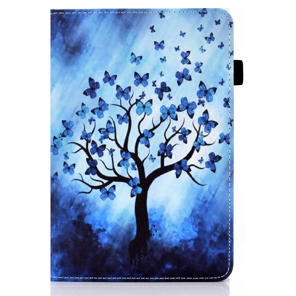 Slim Pattern Printing Elastic Band Closure Adjustable Multi-Angle Viewing Protective Stand PU Leather for iPad mini (2019) 7.9 inch / iPad mini 4 / 3 / 2 / iPad Mini - Butterfly Tree-4