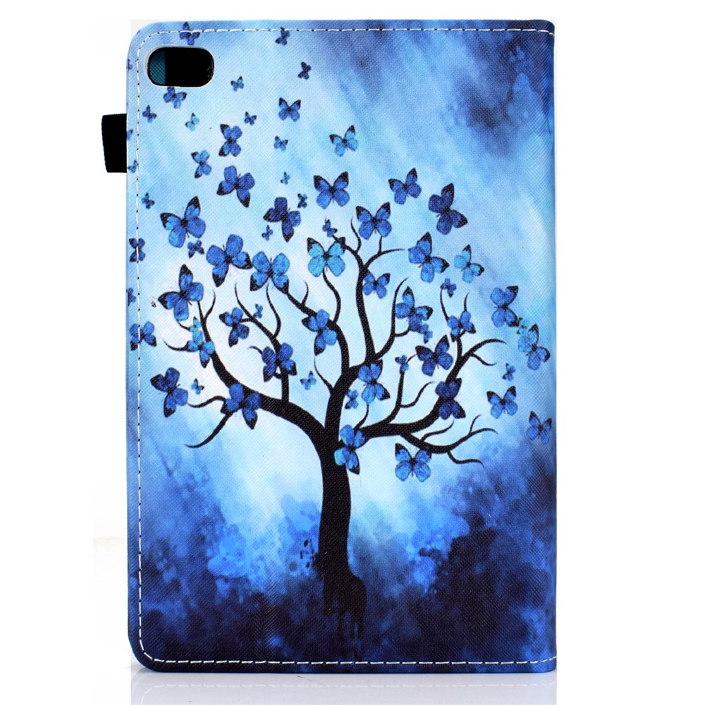 Slim Pattern Printing Elastic Band Closure Adjustable Multi-Angle Viewing Protective Stand PU Leather for iPad mini (2019) 7.9 inch / iPad mini 4 / 3 / 2 / iPad Mini - Butterfly Tree-5