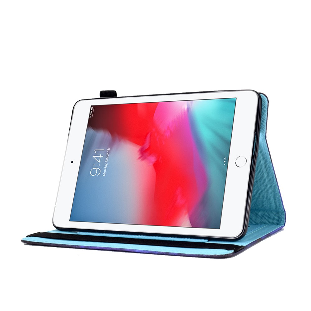 Slim Pattern Printing Elastic Band Closure Adjustable Multi-Angle Viewing Protective Stand PU Leather for iPad mini (2019) 7.9 inch / iPad mini 4 / 3 / 2 / iPad Mini - Butterfly Tree-6