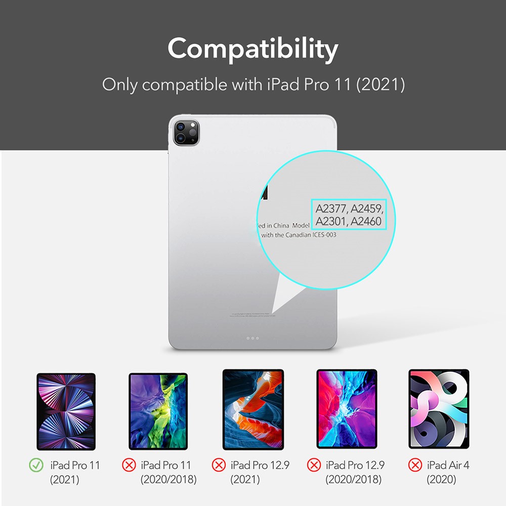 ESR Project Zero Series Drop-proof TPU Cover Case for iPad Pro 11-inch (2021) - Black-7