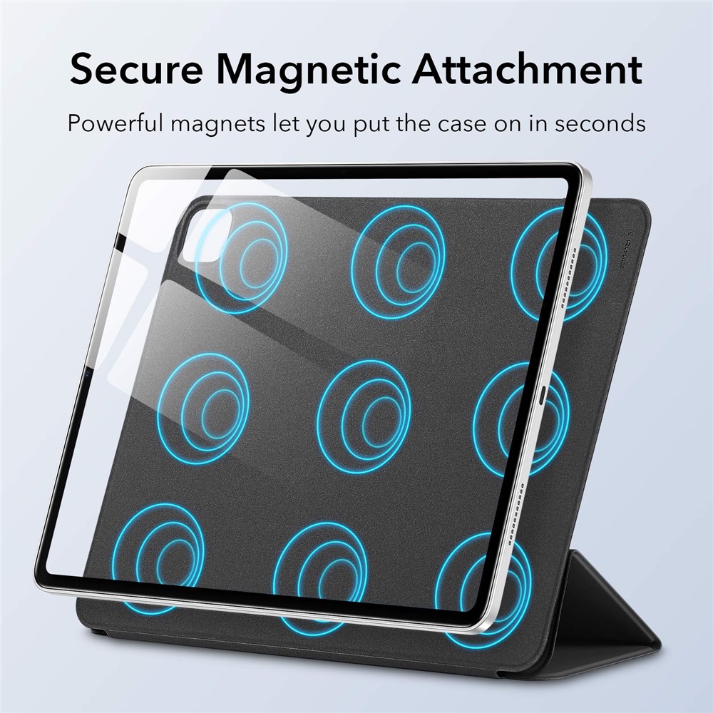 ESR Rebound Magnetic Series Tri-fold Stand Leather Case for iPad Pro 12.9-inch (2021)/(2020) - Black-2