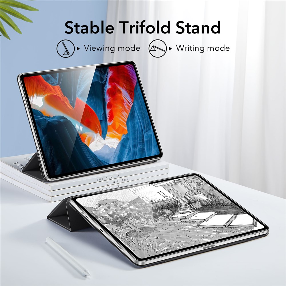ESR Rebound Magnetic Series Tri-fold Stand Leather Case for iPad Pro 12.9-inch (2021)/(2020) - Black-6