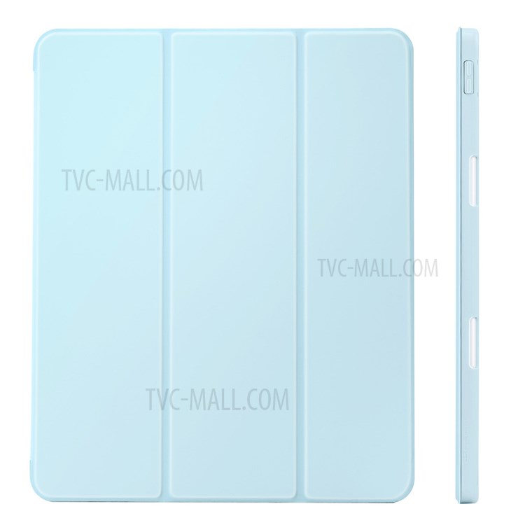 ESR Rebound Pencil Series Slim Smart Case Flexible TPU Back Cover with Pen Slot for iPad Pro 12.9-inch (2021)/(2020) - Sky Blue-11