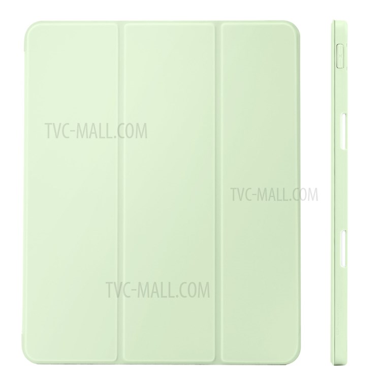 ESR Rebound Pencil Series Slim Smart Case Flexible TPU Back Cover with Pen Slot for iPad Pro 12.9-inch (2021)/(2020) - Light Green-11