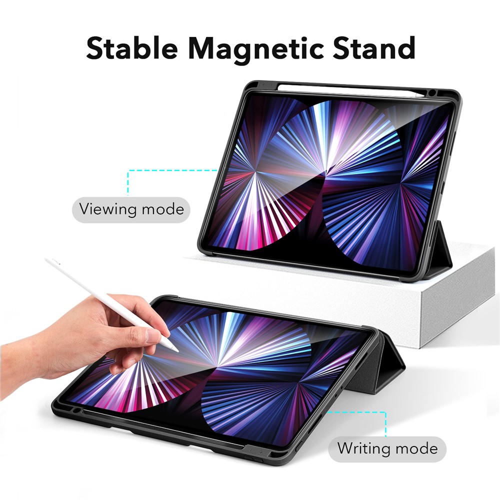 ESR Rebound Pencil Series Flexible TPU Smart Case Back Cover with Pen Slot for iPad Pro 11-inch (2021)/(2020) - Black-6