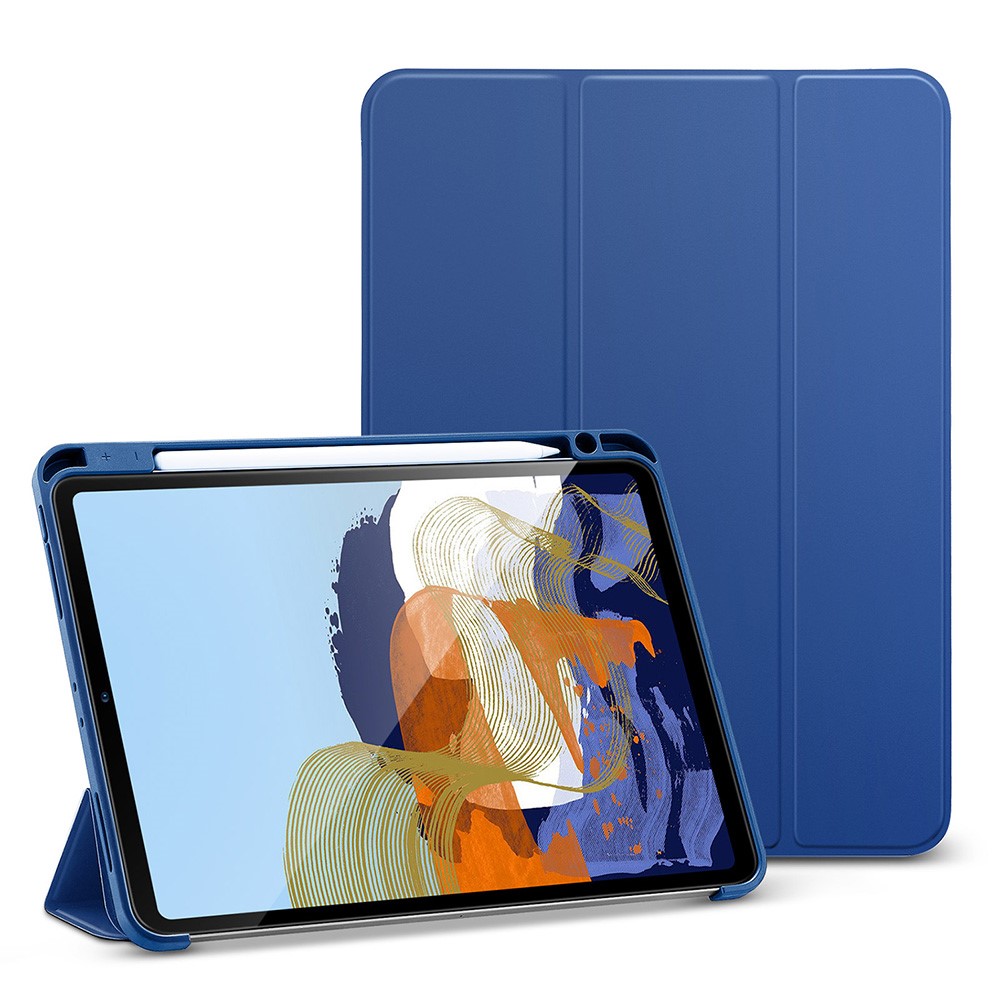 ESR Rebound Pencil Series Flexible TPU Smart Case Back Cover with Pen Slot for iPad Pro 11-inch (2021)/(2020) - Blue-9