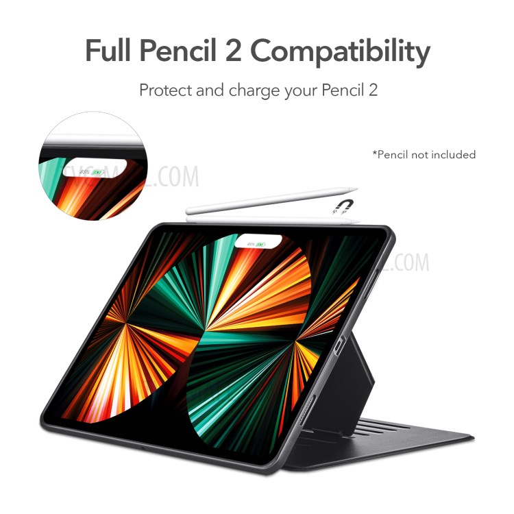 ESR Sentry Multi-angle Stand Rugged Protection Case with Pen Slot for iPad Pro 12.9-inch (2021) - Black-3