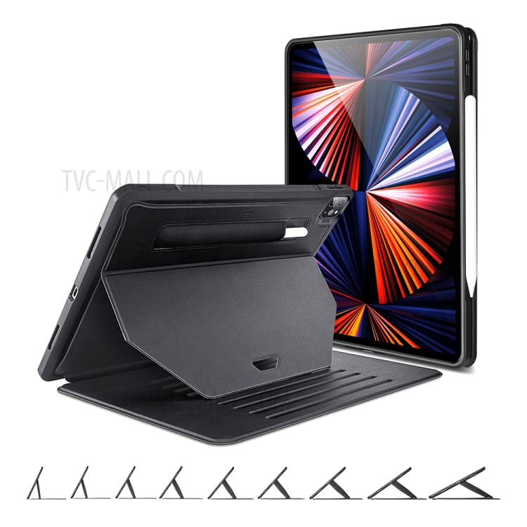 ESR Sentry Multi-angle Stand Rugged Protection Case with Pen Slot for iPad Pro 12.9-inch (2021) - Black-9