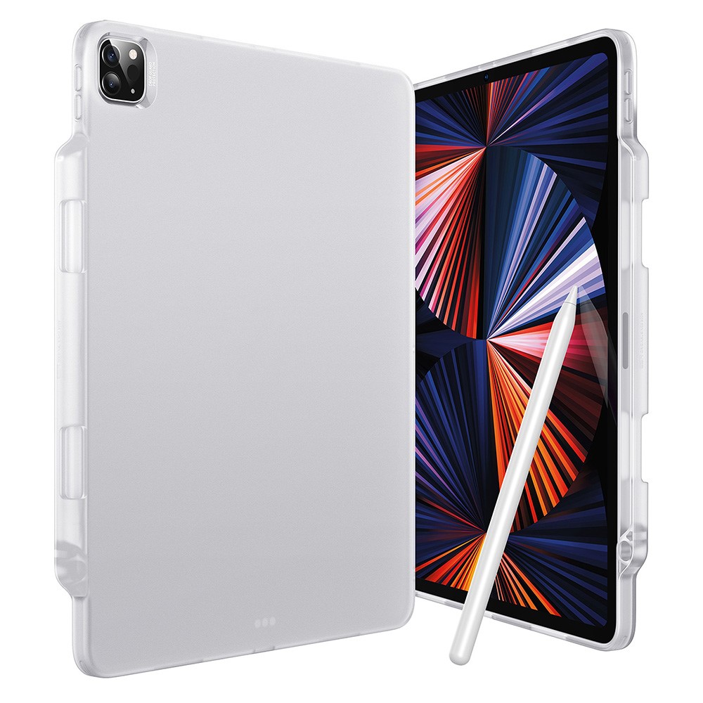 ESR Project Zero Seires Drop-Absorption TPU Bumper Frame Cover Case with Pen Slot for iPad Pro 12.9-inch (2021) - White-1