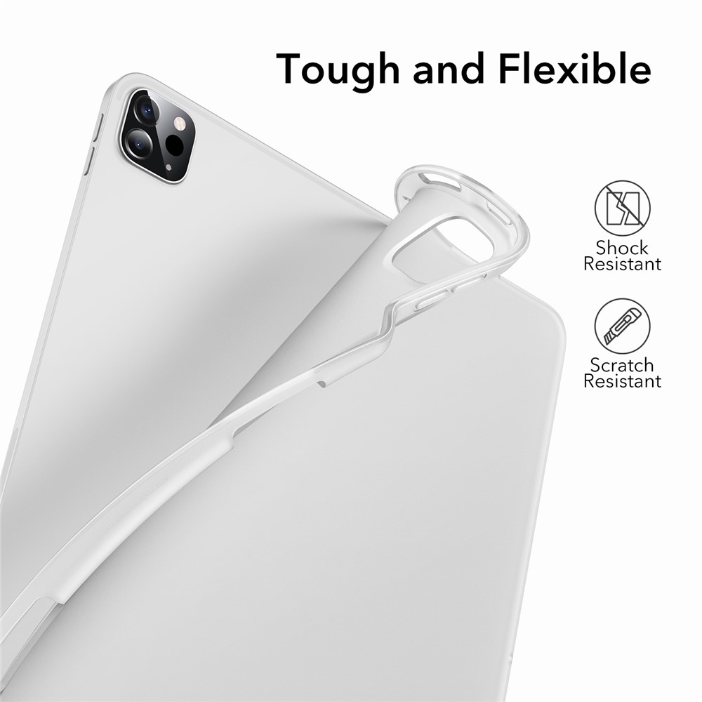 ESR Project Zero Seires Drop-Absorption TPU Bumper Frame Cover Case with Pen Slot for iPad Pro 12.9-inch (2021) - White-3