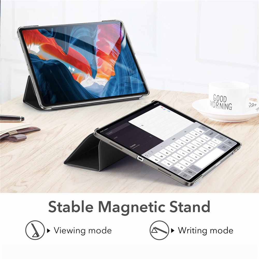 ESR Yippee Series Trifold Convenient Magnetic Attachment Smart Case for iPad Pro 12.9-inch (2021) - Translucent Black-3