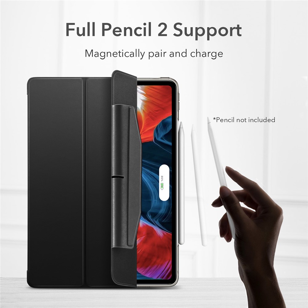 ESR Yippee Series Trifold Convenient Magnetic Attachment Smart Case for iPad Pro 12.9-inch (2021) - Translucent Black-5