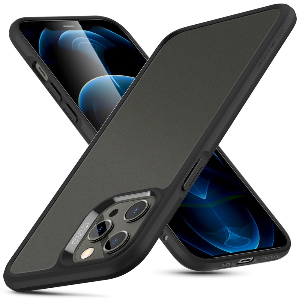 ESR Ice Shield Series 9H Tempered Glass Back Panel + Soft TPU Bumper Case Cover for iPhone 12 Pro Max 6.7 inch - Black-10