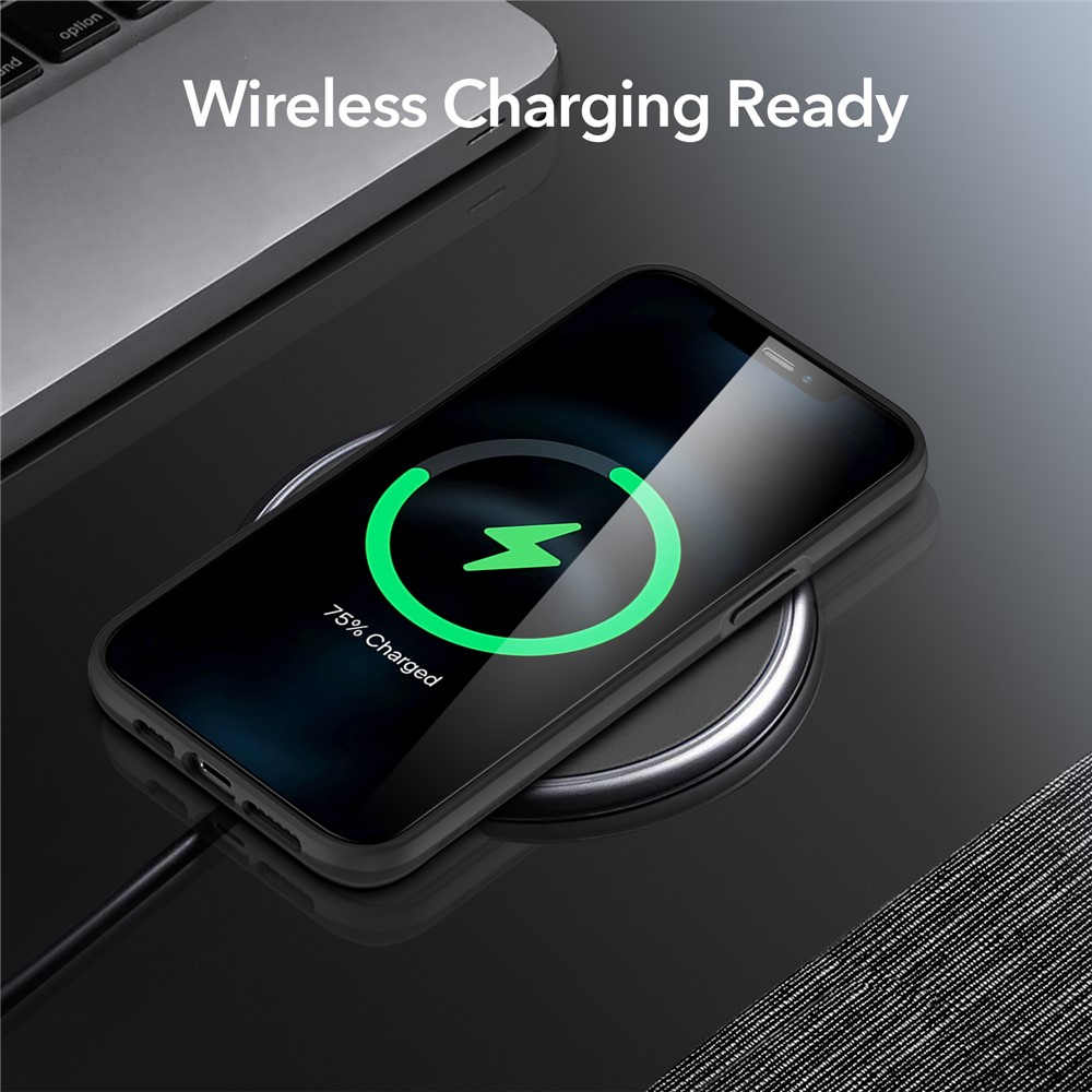 ESR Ice Shield Series 9H Tempered Glass Back Panel + Soft TPU Bumper Case Cover for iPhone 12 Pro Max 6.7 inch - Black-7